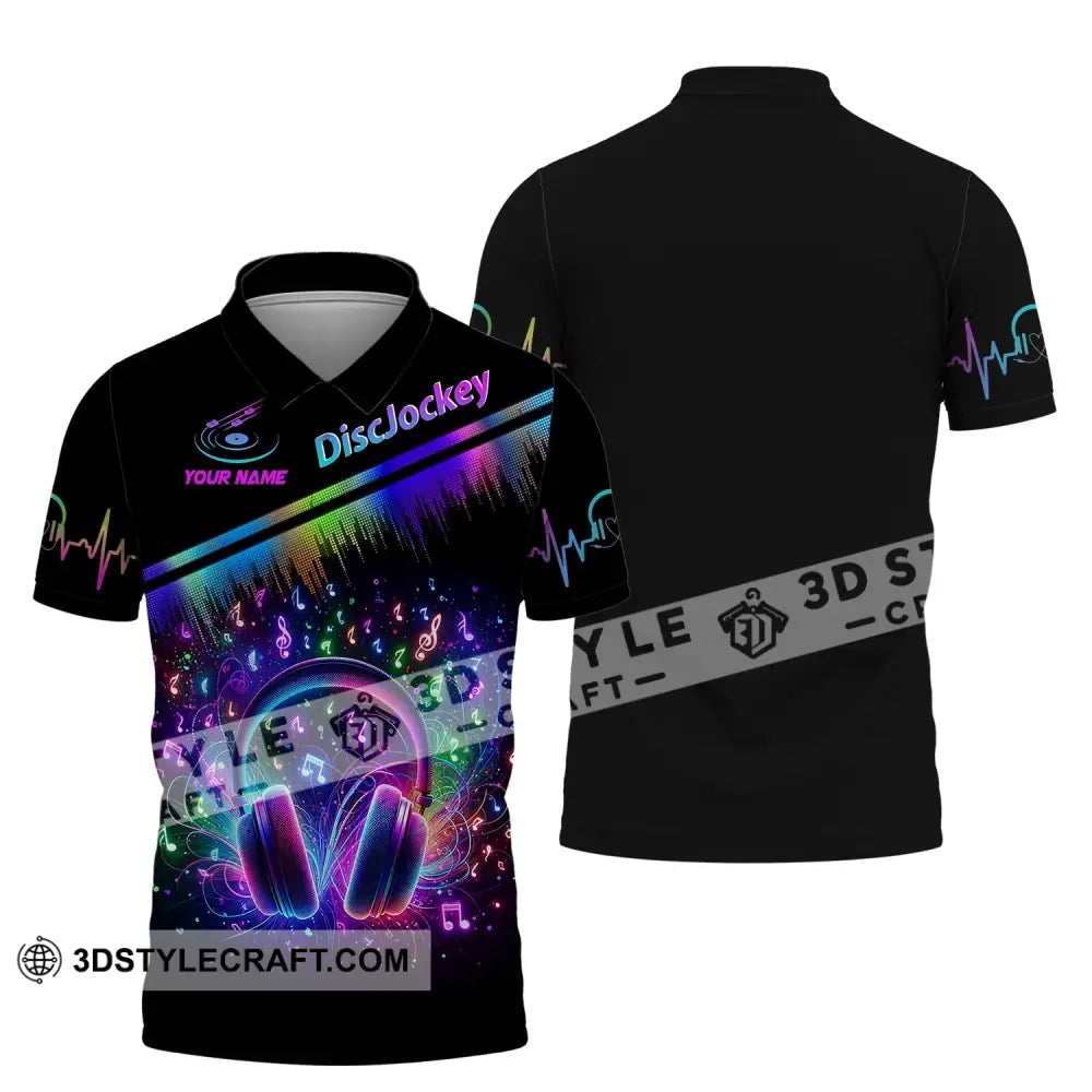 Unisex Shirt Custom Name Disc Jockey T-Shirt Music Lover Dj Polo / S