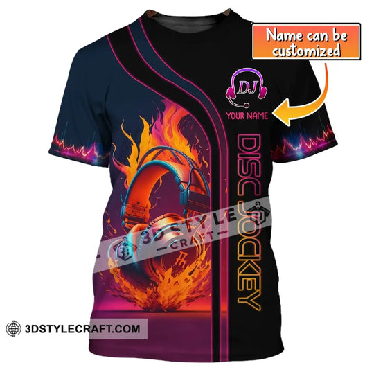 Unisex Shirt, Custom Name Disc Jockey T-Shirt, Music Lover Gift, DJ Hoodie style option 1