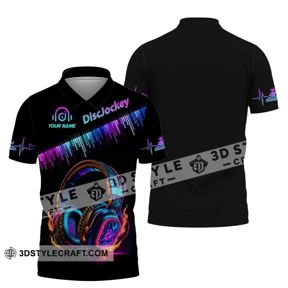 Unisex Shirt Custom Name Disc Jockey T-Shirt Music Lover Gift Dj Hoodie Polo / S