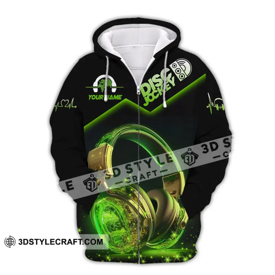 Unisex Shirt, Custom Name Disc Jockey T-Shirt, Music Lover Gift, DJ Hoodie Polo Shirt style option 3