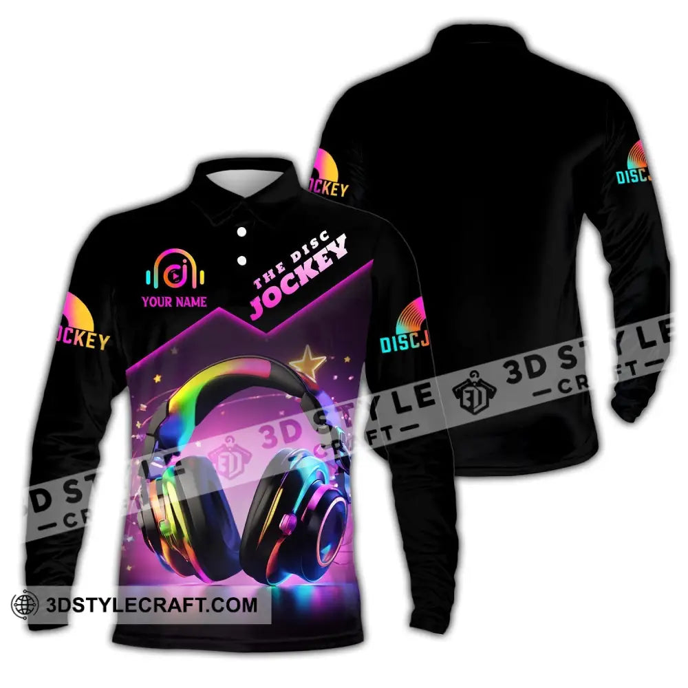 Unisex Shirt Custom Name Disc Jockey The Dj Hoodie Polo Long Sleeve / S T-Shirt