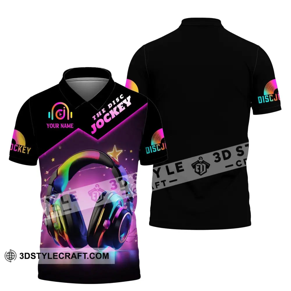 Unisex Shirt Custom Name Disc Jockey The Dj Hoodie Polo Long Sleeve / S T-Shirt