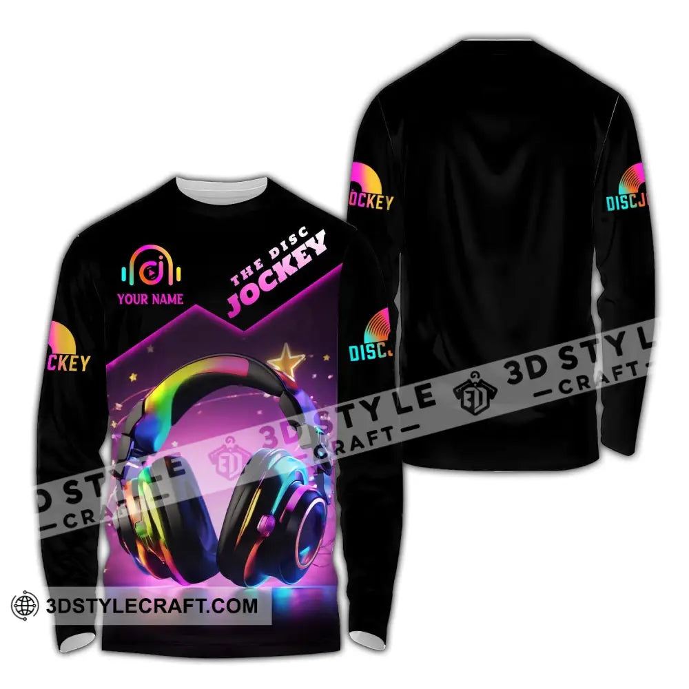 Unisex Shirt Custom Name Disc Jockey The Dj Hoodie Polo Long Sleeve / S T-Shirt