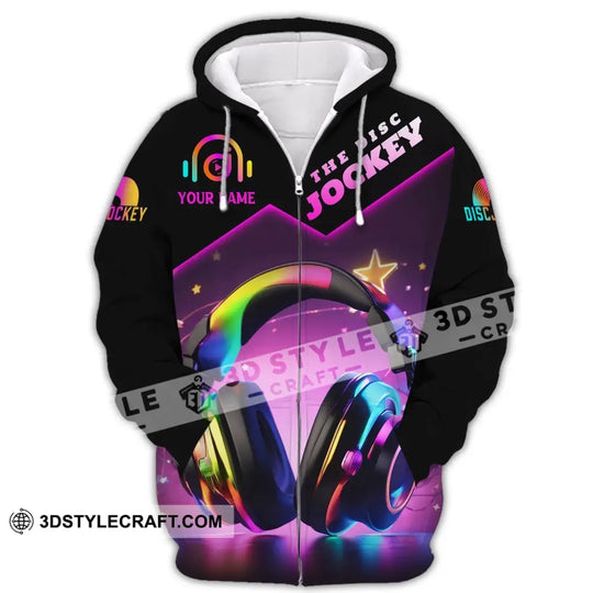 Unisex Shirt, Custom Name Disc Jockey Shirt, The Disc Jockey, DJ Hoodie Shirt Polo Long Sleeve style option 3