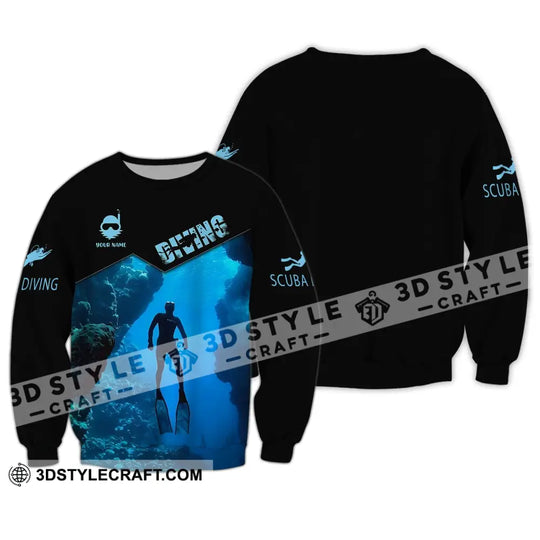 Unisex Shirt - Custom Name Diving T-Shirt - Personalized Scuba Diving Shirt - Scuba Dive Apparel style option 3