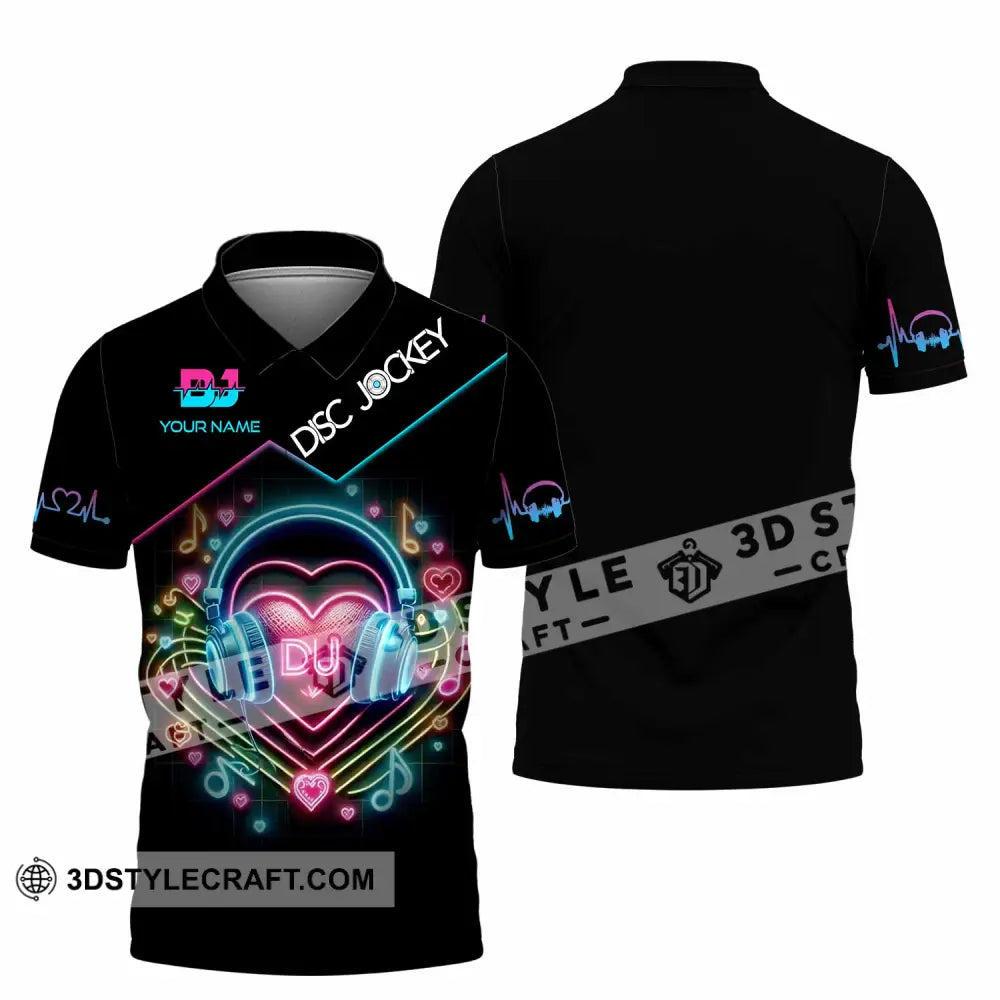 Unisex Shirt Custom Name Dj Hoodie Polo Long Sleeve / S T-Shirt