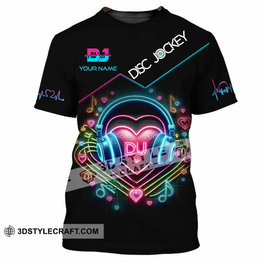 Unisex Shirt, Custom Name DJ Shirt, DJ Hoodie Shirt Polo Long Sleeve Shirt style option 2