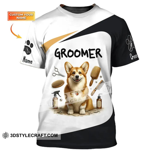 Unisex Shirt, Custom Name Dog Groomer Shirt, Dog Grooming T-Shirt, Dog Groomers, Shirt for Dog Groomers style option 1