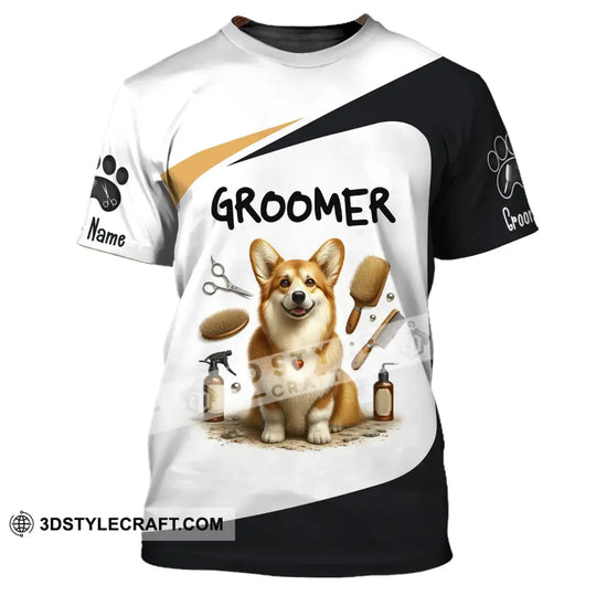 Unisex Shirt, Custom Name Dog Groomer Shirt, Dog Grooming T-Shirt, Dog Groomers, Shirt for Dog Groomers style option 2