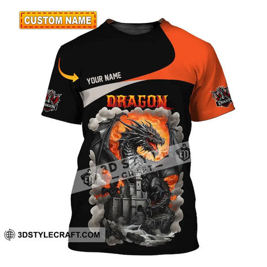 Unisex Shirt, Custom Name Dragon Shirt, Dragon T-Shirt Hoodie Long Sleeve Shirt style option 1
