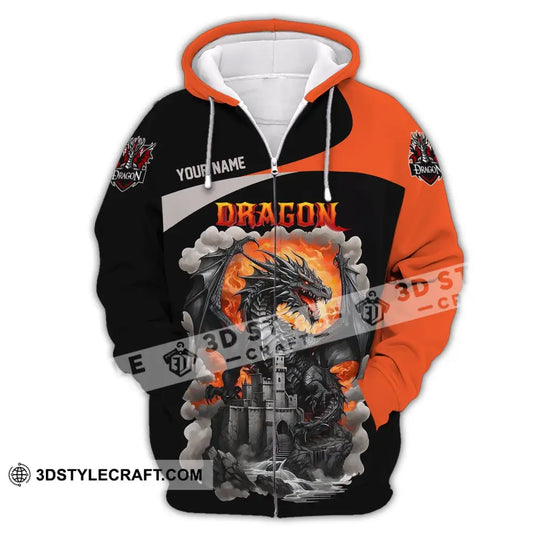 Unisex Shirt, Custom Name Dragon Shirt, Dragon T-Shirt Hoodie Long Sleeve Shirt style option 3