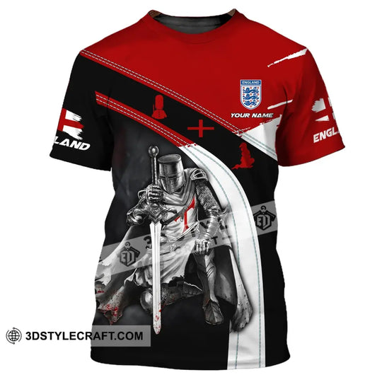 Unisex Shirt, Custom Name England Shirt, England Knight, English T-Shirt style option 2