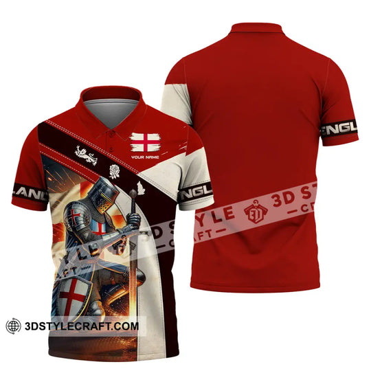 Unisex Shirt, Custom Name England Shirt, England Lover Polo Long Sleeve Shirt, England Gift style option 4