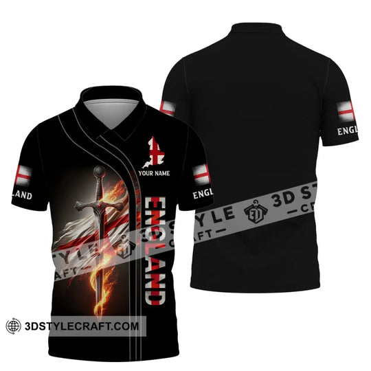 Unisex Shirt, Custom Name England T-Shirt, English Polo Shirt, England Love Shirt style option 4