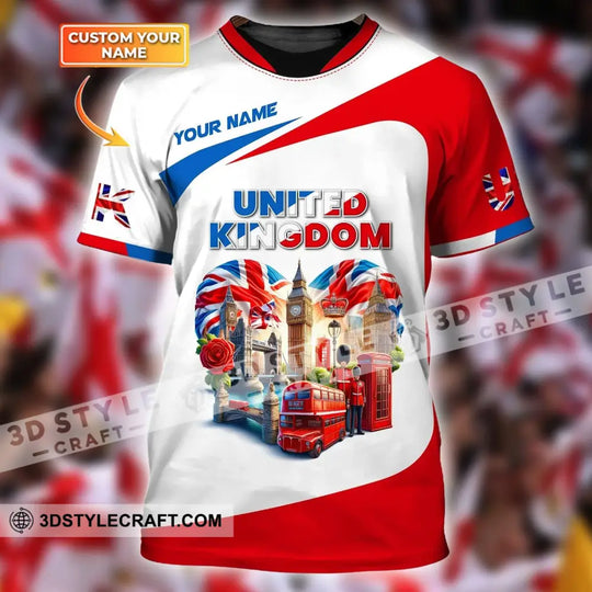 Unisex Shirt, Custom Name England Shirt, United Kingdom Polo Long Sleeve, English Shirt style option 2