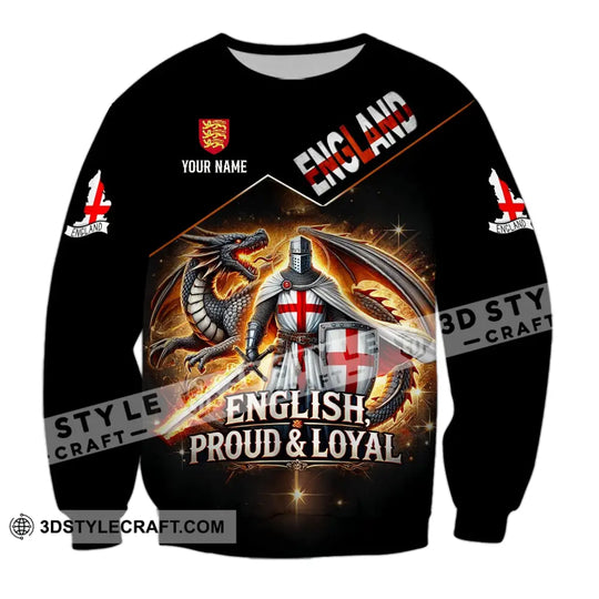Unisex Shirt - Custom Name English Proud & Loyal Shirt style option 4