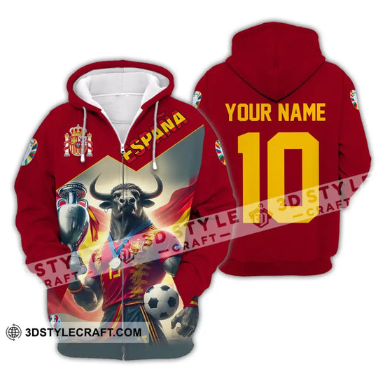 Unisex Shirt, Custom Name Espana Football Polo Shirt, Euro 2024 Espana Football Hoodie Long Sleeve Shirt style option 4