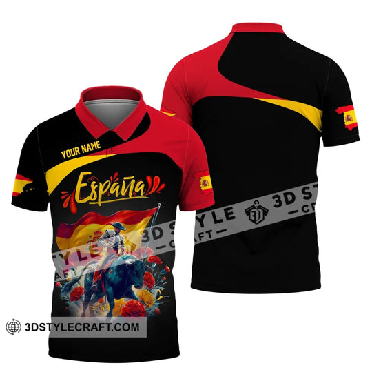 Unisex Shirt, Custom Name España Polo Shirt, Espana Hoodie Long Sleeve Shirt style option 4