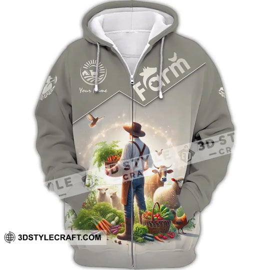 Unisex Shirt, Custom Name Farmer Shirt, Farmer Long Sleeve Polo Shirt style option 3