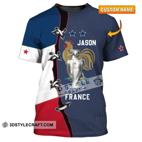 Unisex Shirt - Custom Name Shirt - FFF France style option 1