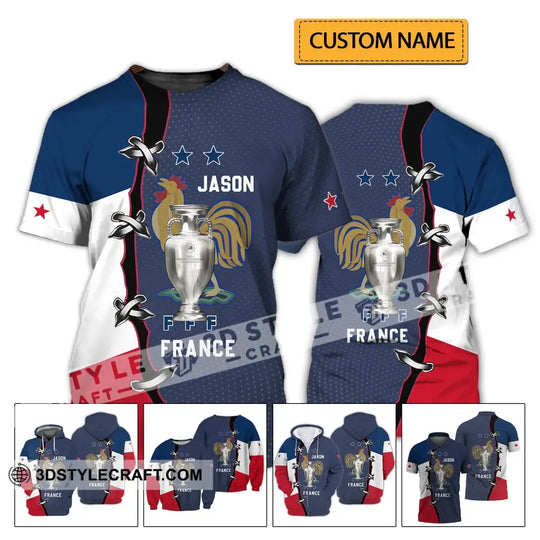 Unisex Shirt - Custom Name Shirt - FFF France style option 2