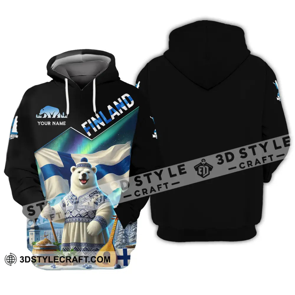 Unisex Shirt Custom Name Finland T-Shirt Lover Gift Hoodie / S T-Shirt