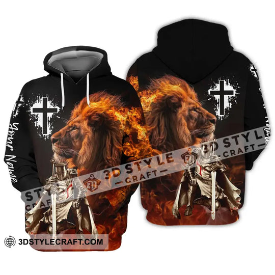 Unisex Shirt - Custom Name Shirt Fire Lion Warrior style option 3