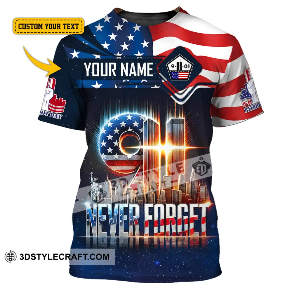 Unisex Shirt Custom Name Firefighter Memorial 911 T-Shirt