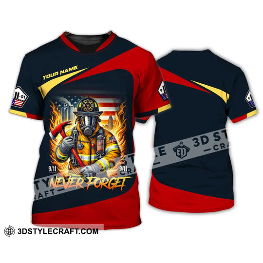Unisex Shirt, Custom Name Firefighter Shirt, Firefighter Memorial Shirt, Fallen Firefighters 911 Memorial style option 2