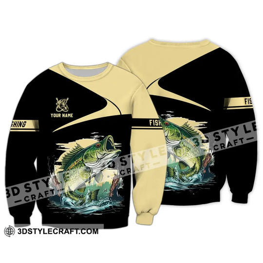 Unisex Shirt - Custom Name Fishing Black Gold Shirt style option 4