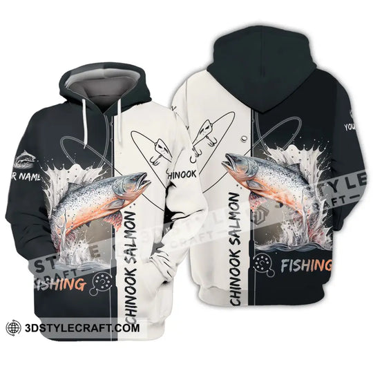 Unisex Shirt - Custom Name Fishing Lover Shirt, Chinook Salmon style option 3