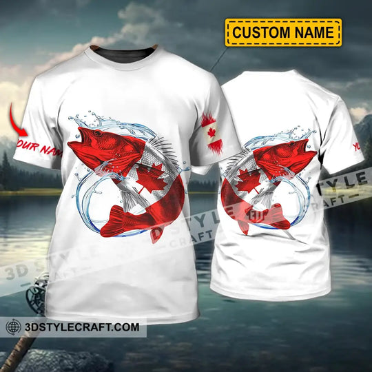 Unisex Shirt - Custom Name Fishing On Fishing Shirt, Canada style option 1