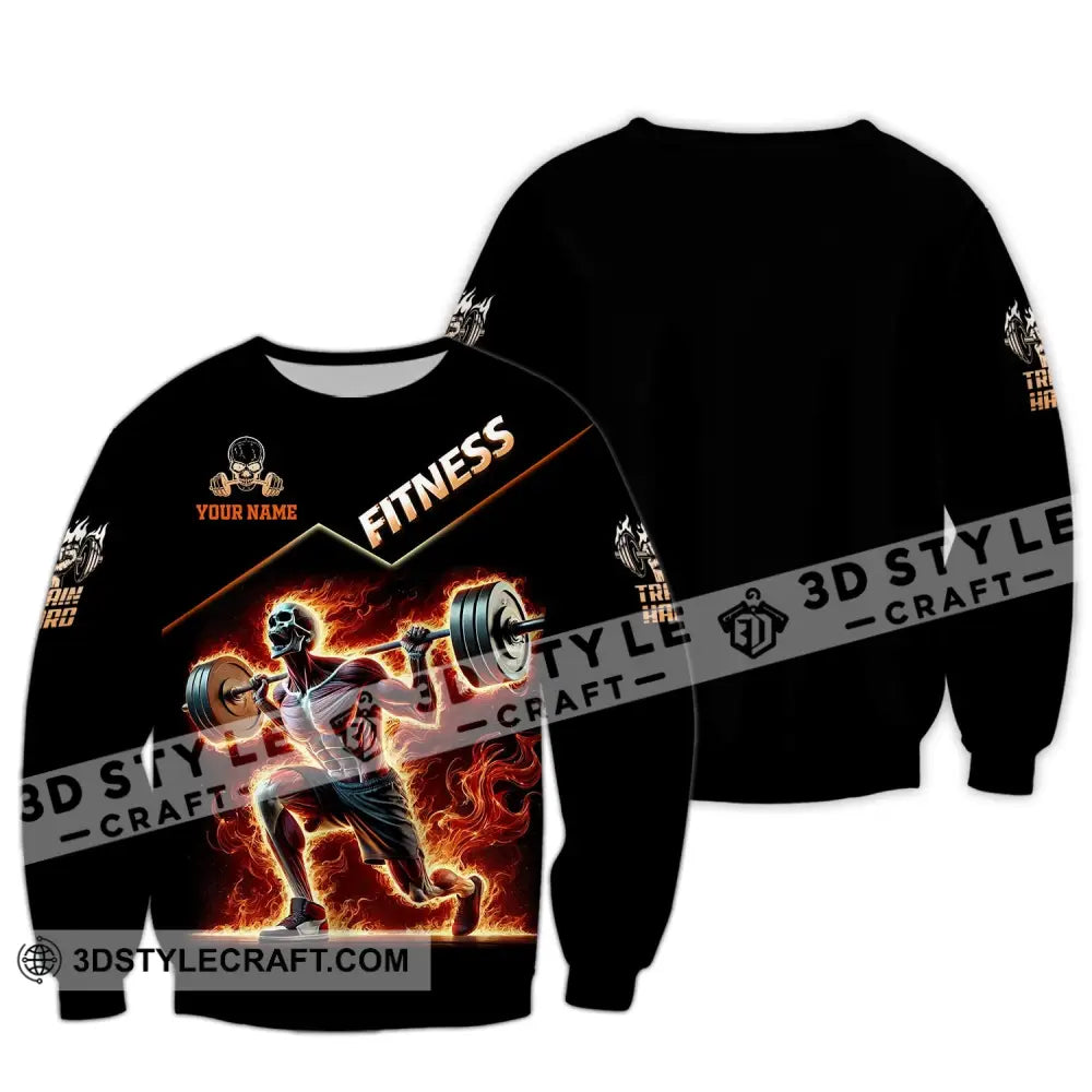 Unisex Shirt Custom Name Fitness Gym Lover Gift Long Sleeve / S T-Shirt