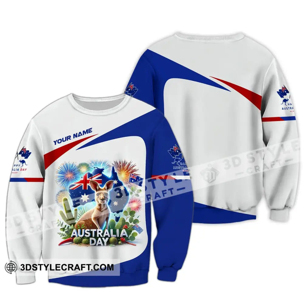 Unisex Shirt Custom Name For Australia Lover T-Shirt Hoodie Long Sleeve / S T-Shirt