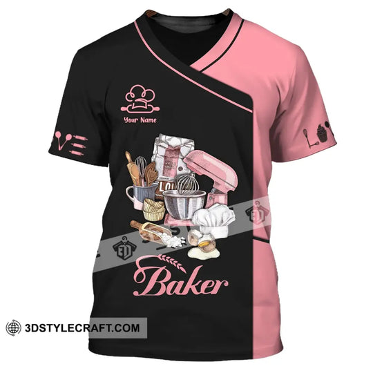 Unisex Shirt, Custom Name Shirt for Baker, Bakery Shirt, Bakery Chef, Baking Lovers Gift style option 2