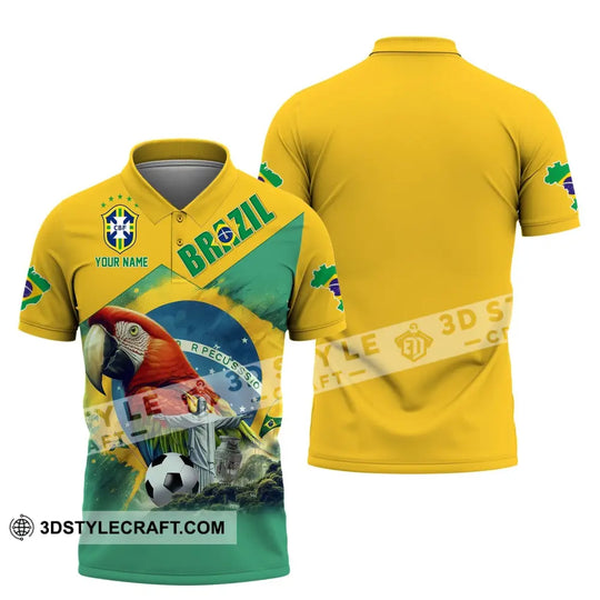 Unisex Shirt, Custom Name Shirt for Brazil, Brazil Shirt, Brazil Hoodie Shirt Polo Long Sleeve Shirt style option 4