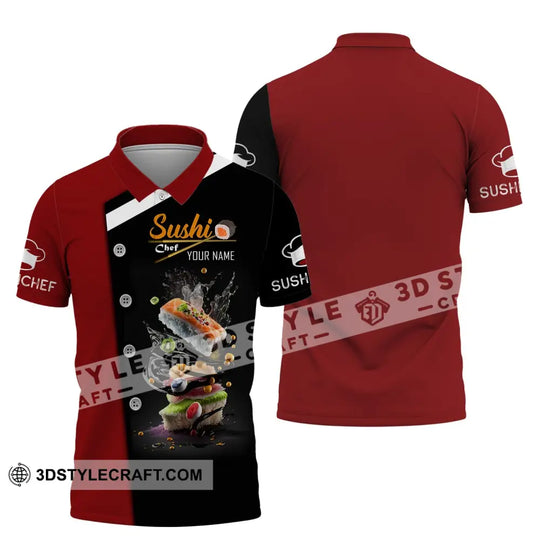 Unisex Shirt, Custom Name Shirt for Chef, Sushi Chef T-shirt, Chef Apparel style option 4