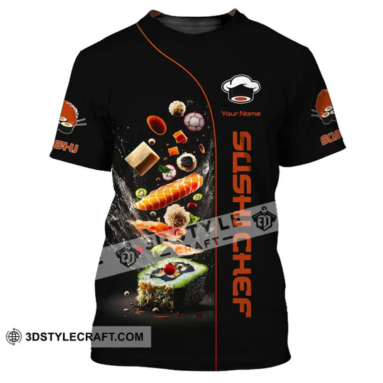 Unisex Shirt, Custom Name Shirt for Chef, Sushi Chef T-shirt, Chef Apparel style option 2