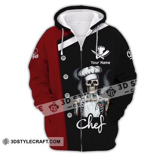 Unisex Shirt, Custom Name Shirt for Chef, Chef T-shirt, Chef Skull, Chef Apparel style option 3