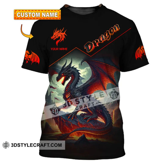 Unisex Shirt, Custom Name Shirt for Dragon Lover, Dragon T-Shirt Hoodie Long Sleeve Shirt style option 1
