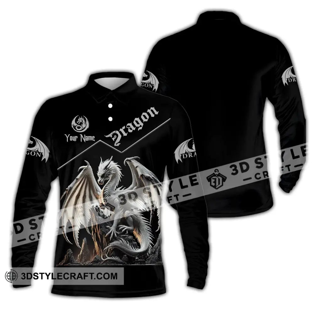 Unisex Shirt Custom Name For Dragon Lover T-Shirt Hoodie Long Sleeve Polo / S T-Shirt