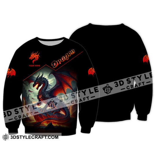 Unisex Shirt, Custom Name Shirt for Dragon Lover, Dragon T-Shirt Hoodie Long Sleeve Shirt style option 4