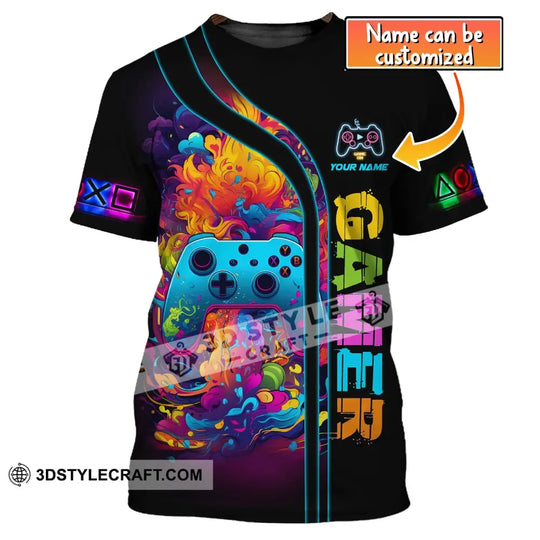 Unisex Shirt, Custom Name Shirt for Game Lover, Gamer T-shirt, Gift for Gamers style option 1