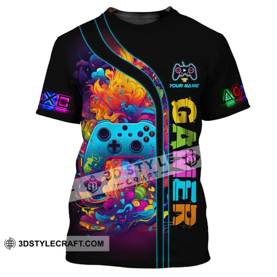 Unisex Shirt, Custom Name Shirt for Game Lover, Gamer T-shirt, Gift for Gamers style option 2