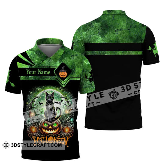 Unisex Shirt, Custom Name Shirt for Halloween, Halloween Polo Long Sleeve, Halloween Gift style option 4