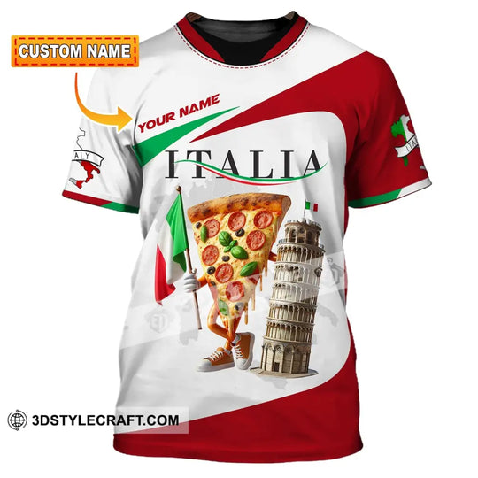 Unisex Shirt, Custom Name Shirt for Italia Lover, Italia T-Shirt Hoodie Long Sleeve Shirt style option 1