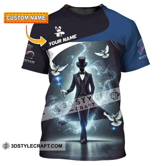 Unisex Shirt, Custom Name Shirt for Magician, Magician T-Shirt Hoodie Long Sleeve Shirt style option 1