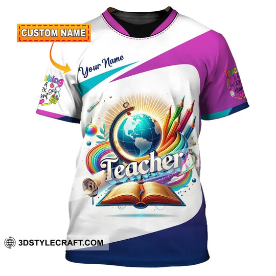Unisex Shirt, Custom Name Shirt for Teacher, Teacher Polo Long Sleeve, Back To School Gift style option 1