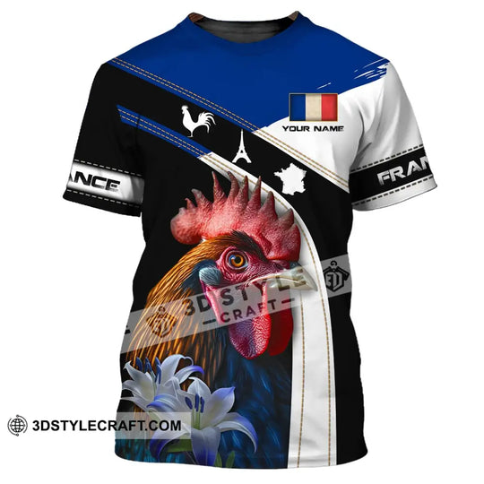 Unisex Shirt - Custom Name Shirt - France The Gallic Rooster Shirt style option 2