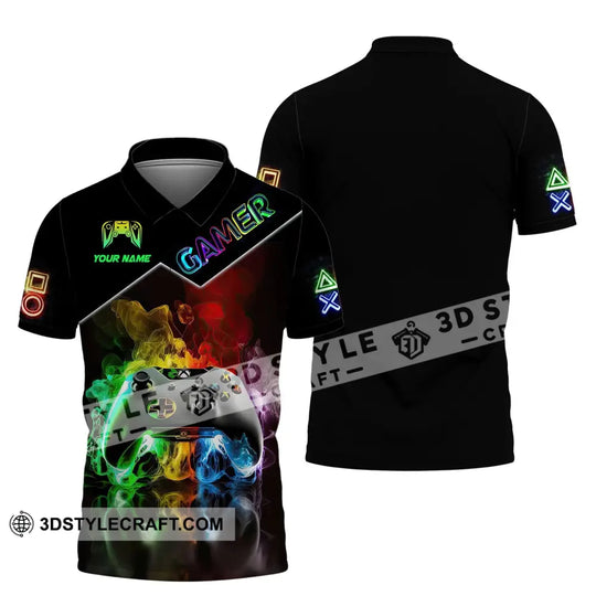 Unisex Shirt, Custom Name Gamer Shirt, Game Hoodie Shirt Polo Long Sleeve Shirt style option 4